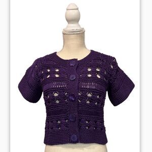 HOBBS Purple Knit Sweater